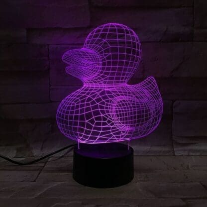 3D Led Optical Illusion Lamp - Duck Toy