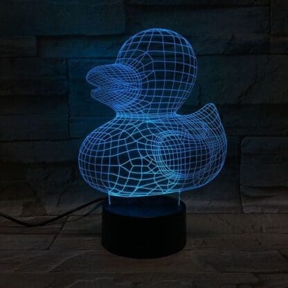 3D Led Optical Illusion Lamp - Duck Toy - Image 7