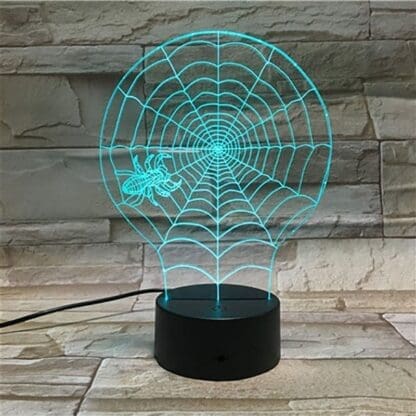 Halloween 3D Optical Illusion Lamp - Spider web - Image 2