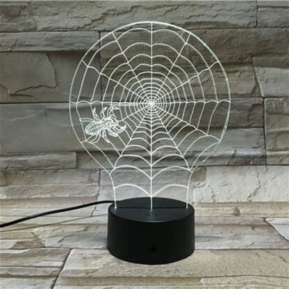 Halloween 3D Optical Illusion Lamp - Spider web - Image 4