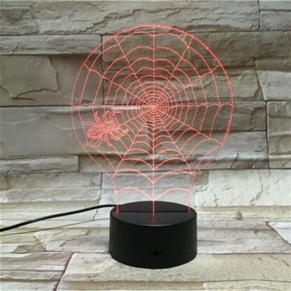 Halloween 3D Optical Illusion Lamp - Spider web - Image 5