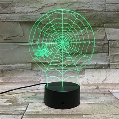 Halloween 3D Optical Illusion Lamp - Spider web - Image 6