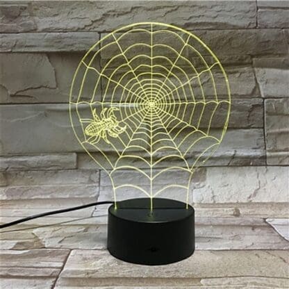 Halloween 3D Optical Illusion Lamp - Spider web - Image 8