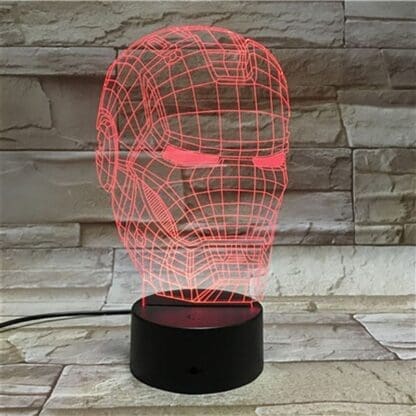 3D Led Optical Illusion Lamp - Iron Man - Image 7