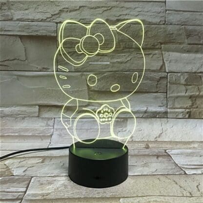 3D Led Optical Illusion Lamp - Hello Kitty - Image 2
