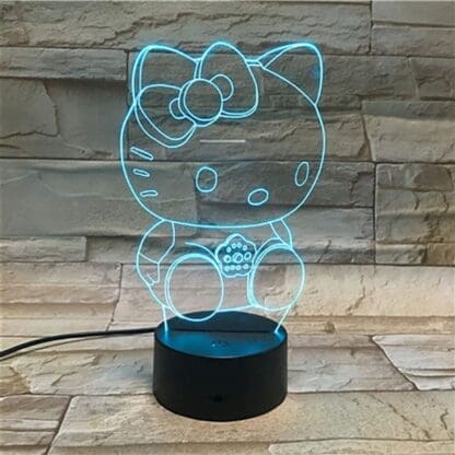 3D Led Optical Illusion Lamp - Hello Kitty - Image 3