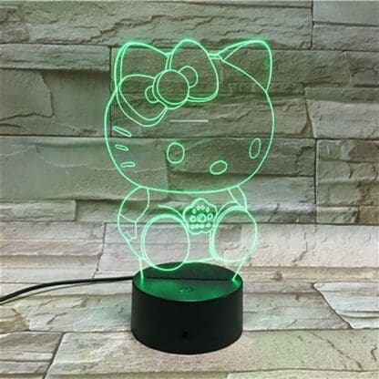 3D Led Optical Illusion Lamp - Hello Kitty - Image 7
