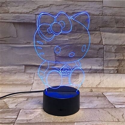 3D Led Optical Illusion Lamp - Hello Kitty - Image 8
