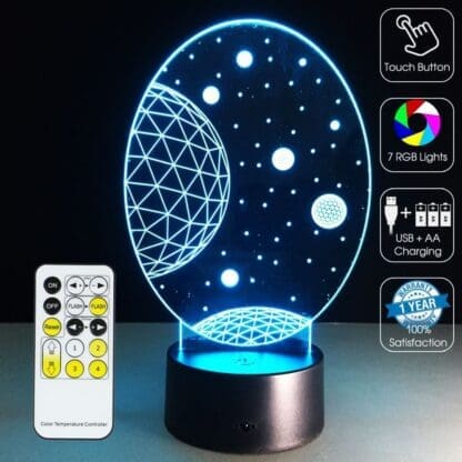 3D Led Optical Illusion Lamp - Outer Space