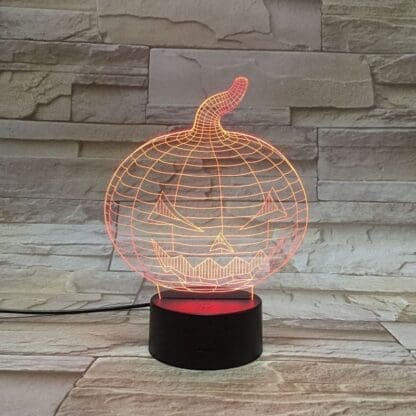 Halloween 3D Optical Illusion Lamp - Pumpkin - Image 2