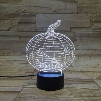 Halloween 3D Optical Illusion Lamp - Pumpkin - Image 3