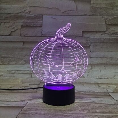 Halloween 3D Optical Illusion Lamp - Pumpkin - Image 8