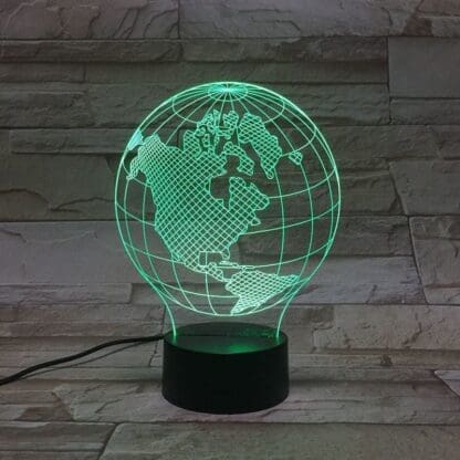 3D Led Optical Illusion Lamp - Globe North America - Image 5