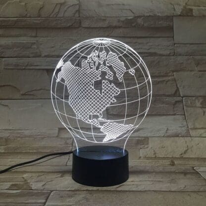 3D Led Optical Illusion Lamp - Globe North America - Image 7