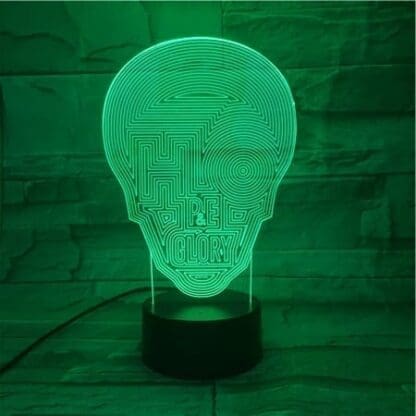Halloween 3D Optical Illusion Lamp - Skull - Image 2