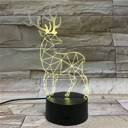 3D Led Optical Illusion Lamp - Deer 2 - Image 4