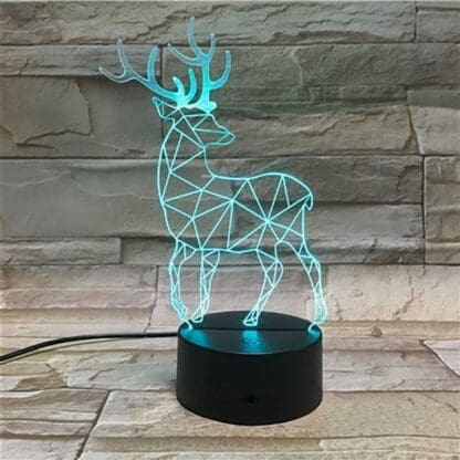 3D Led Optical Illusion Lamp - Deer 2 - Image 5