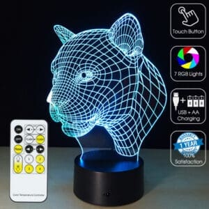 3D Led Optical Illusion Lamp - Black Panther