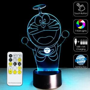 3D Led Optical Illusion Lamp - Doraemon