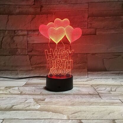 3D Led Optical Illusion Lamp - Happy Birthday - Image 8