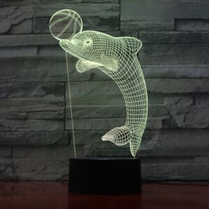 3D Led Optical Illusion Lamp - Dolphin/Basketball