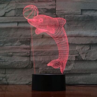 3D Led Optical Illusion Lamp - Dolphin/Basketball - Image 5