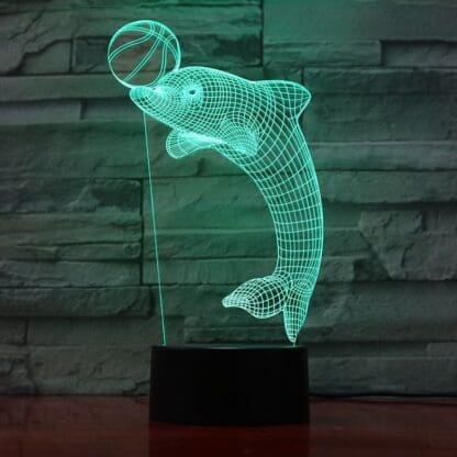 3D Led Optical Illusion Lamp - Dolphin/Basketball - Image 6
