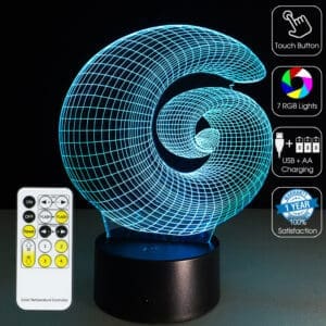 3D Led Optical Illusion Lamp - Abstract