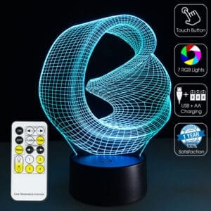3D Led Optical Illusion Lamp - Abstract