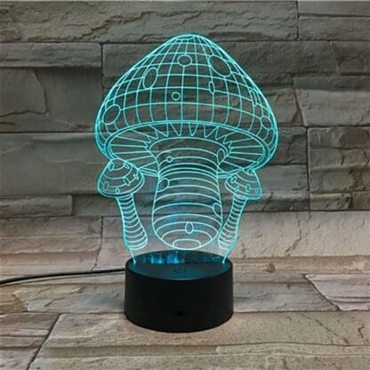 3D Led Optical Illusion Lamp - Mushrooms - Image 5