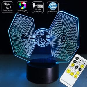 3D Led Optical Illusion Lamp - Star Wars First Order Tie Fighter