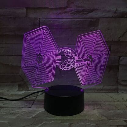 3D Led Optical Illusion Lamp - Star Wars First Order Tie Fighter - Image 6