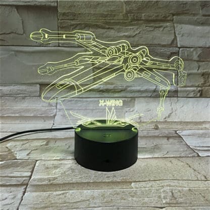 3D OPTICAL ILLUSION LAMP - X-Wing Fighter - Star Wars - Image 4