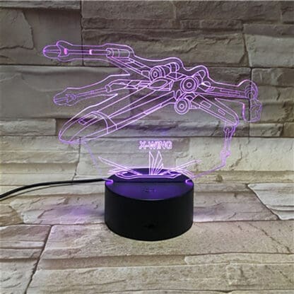3D OPTICAL ILLUSION LAMP - X-Wing Fighter - Star Wars - Image 6