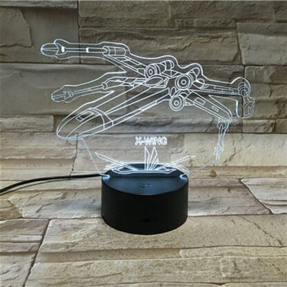 3D OPTICAL ILLUSION LAMP - X-Wing Fighter - Star Wars - Image 7