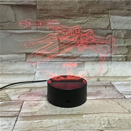 3D OPTICAL ILLUSION LAMP - X-Wing Fighter - Star Wars - Image 8