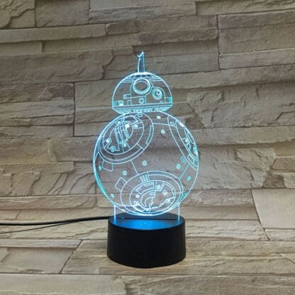 3D Led Optical Illusion Lamp - Star Wars BB8 - Image 5