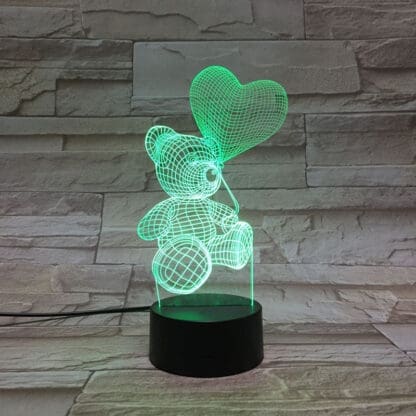 3D Led Optical Illusion Lamp - Bear